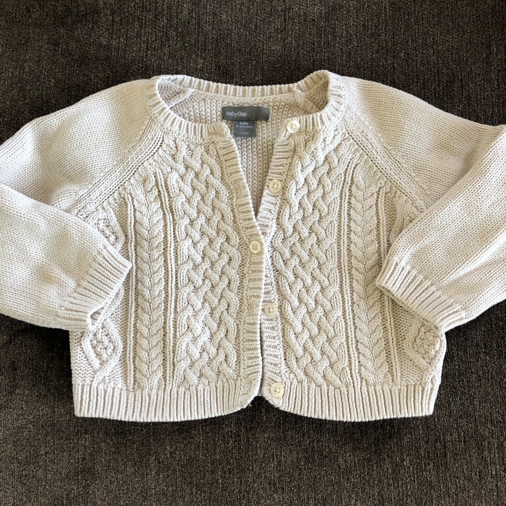 Baby Gap Cable Knit Cardigan Sweater 12-18 month